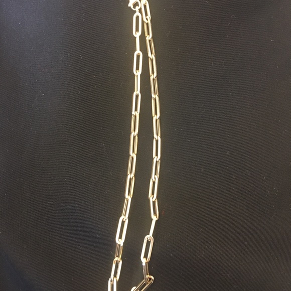 14k gold paperclip chain link necklace 18" - Picture 12 of 12